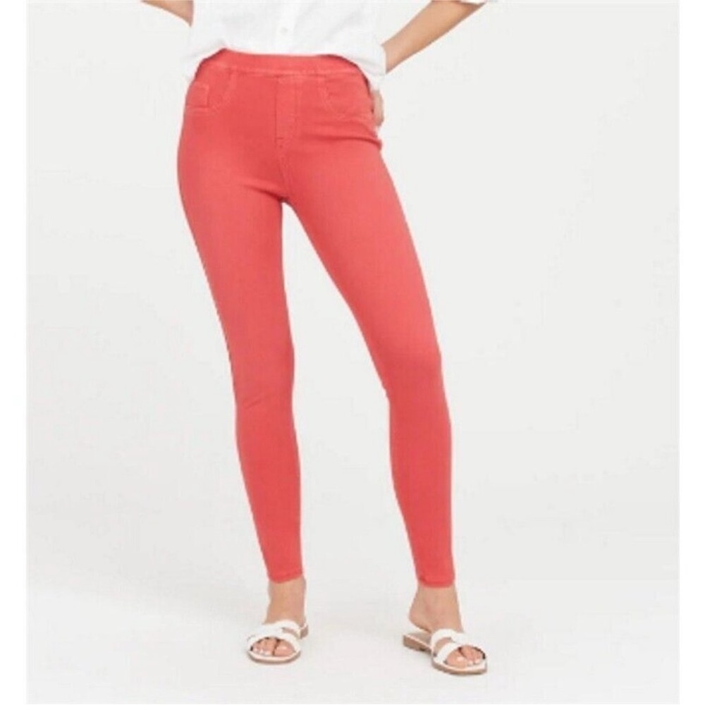 NWT Spanx island red jean-ish leggings sz sm